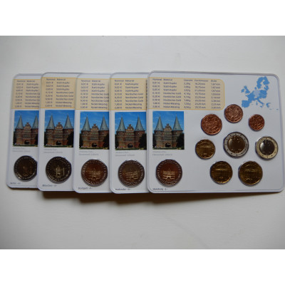 Saksamaa eurokomplekt 2006-ADFGJ-5X5,88 -UNC