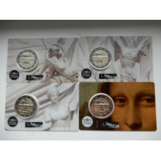 2025-Prantsusmaa Louvre (mündikaart- 4tk)