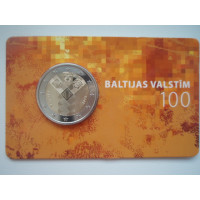 2018-Latvia Baltic States 100 (coin card)