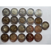 2012 10th anniversary of Euro coins and banknotes 21 pcs